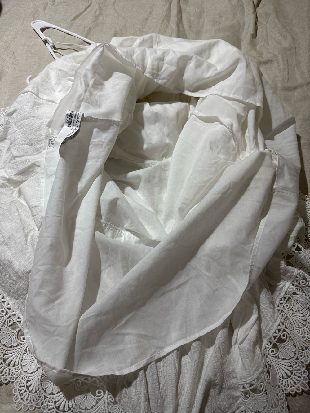 Free The Roses White Lace Tiered Maxi Dress Size S Nwot - Picture 13 of 14